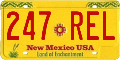NM license plate 247REL