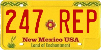 NM license plate 247REP