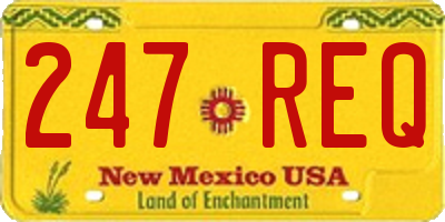 NM license plate 247REQ