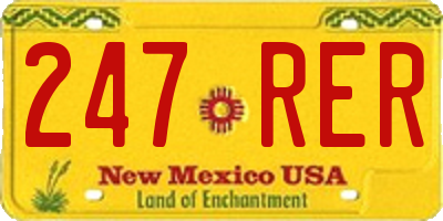 NM license plate 247RER