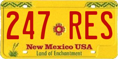 NM license plate 247RES