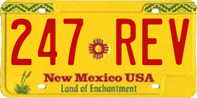 NM license plate 247REV