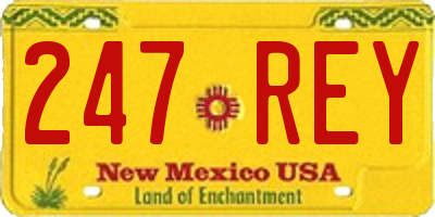 NM license plate 247REY