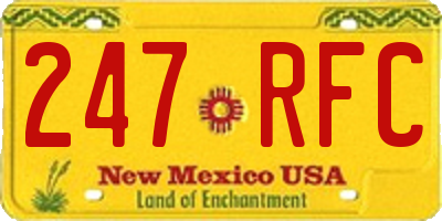 NM license plate 247RFC
