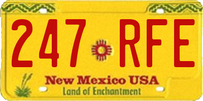 NM license plate 247RFE