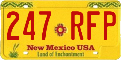 NM license plate 247RFP