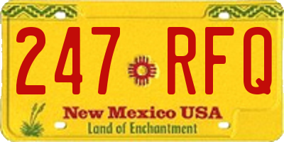 NM license plate 247RFQ