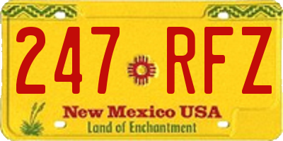 NM license plate 247RFZ