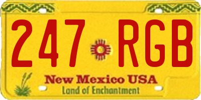 NM license plate 247RGB