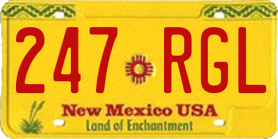 NM license plate 247RGL