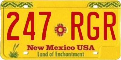 NM license plate 247RGR