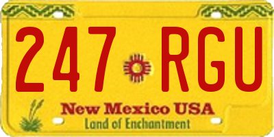 NM license plate 247RGU