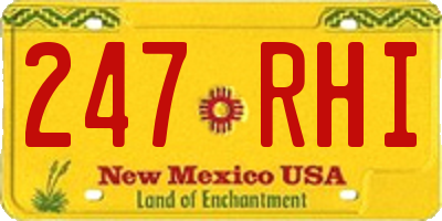 NM license plate 247RHI