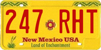 NM license plate 247RHT
