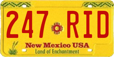 NM license plate 247RID