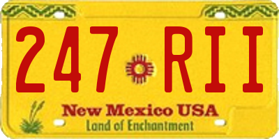 NM license plate 247RII