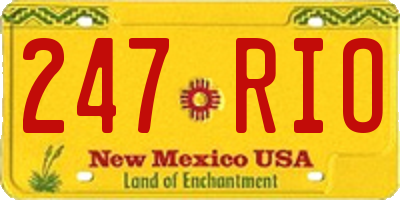 NM license plate 247RIO