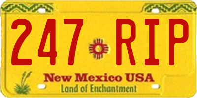 NM license plate 247RIP