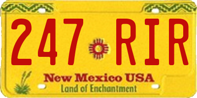 NM license plate 247RIR