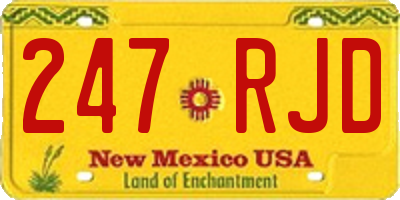 NM license plate 247RJD