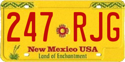 NM license plate 247RJG
