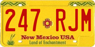 NM license plate 247RJM