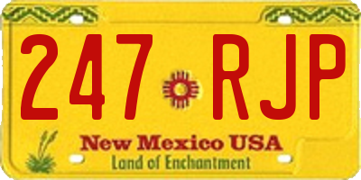 NM license plate 247RJP