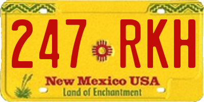 NM license plate 247RKH
