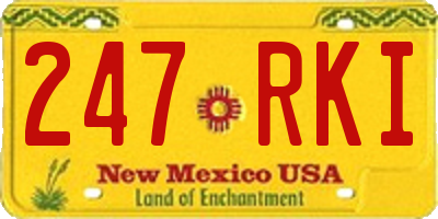 NM license plate 247RKI