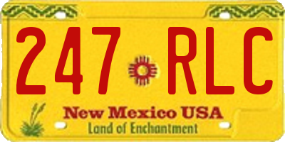 NM license plate 247RLC