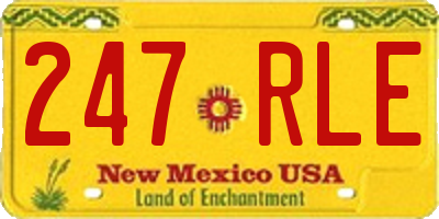 NM license plate 247RLE