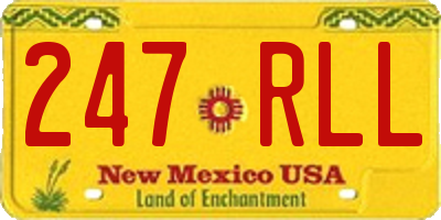NM license plate 247RLL