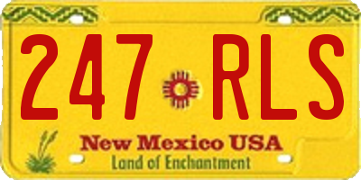 NM license plate 247RLS