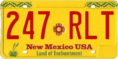 NM license plate 247RLT