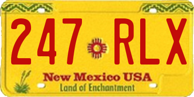 NM license plate 247RLX