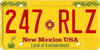 NM license plate 247RLZ