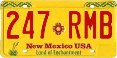 NM license plate 247RMB