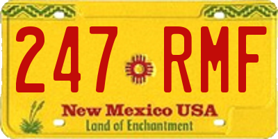 NM license plate 247RMF
