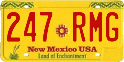 NM license plate 247RMG