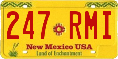 NM license plate 247RMI