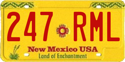 NM license plate 247RML
