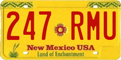 NM license plate 247RMU
