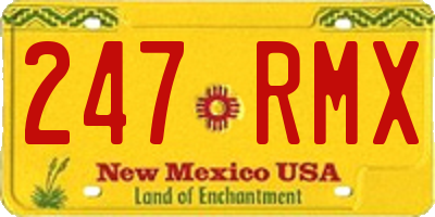 NM license plate 247RMX