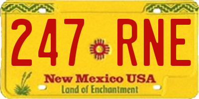 NM license plate 247RNE