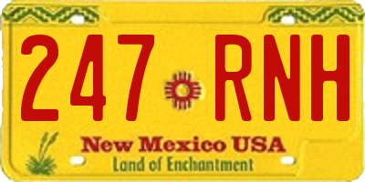 NM license plate 247RNH
