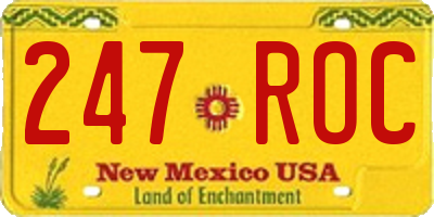 NM license plate 247ROC