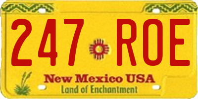 NM license plate 247ROE