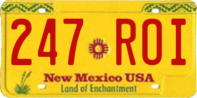 NM license plate 247ROI