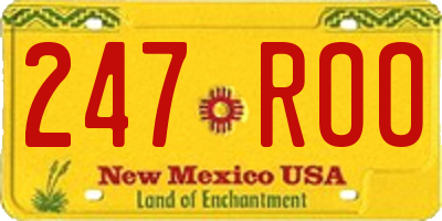 NM license plate 247ROO