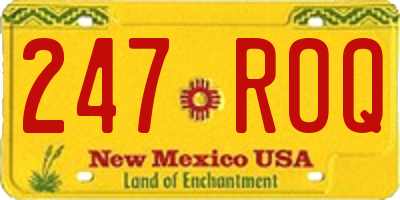 NM license plate 247ROQ